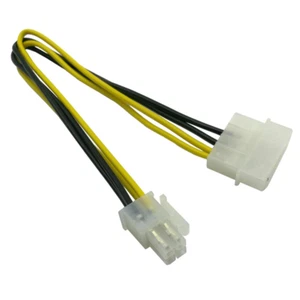 (3-Pack) LP4 Molex to ATX 4 Pin Connector Auxiliary Power Adapter Cable 9.5-Inc - Picture 1 of 6
