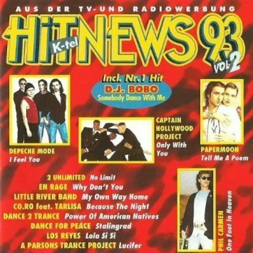 Hit-News 93/2 (K-tel) En Rage, 2 Unlimited, Depeche Mode, DJ Bobo, Co.ro .. [CD] - Bild 1 von 1