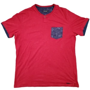 Guide London Top Men Medium Red with Floral Pocket - Picture 1 of 6