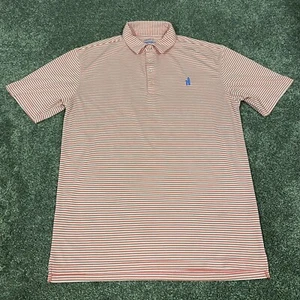 Johnnie O Polo Shirt Men’s L Red Stripe Golf Logo Short Sleeve Prep Formance - Picture 1 of 12