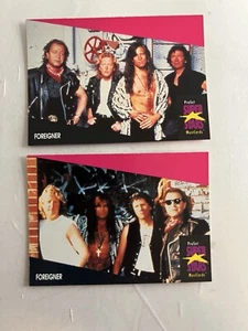 Juego de 2 tarjetas FOREIGNER paquete personalizado PROSET Super Stars tarjetas de música años 90 - Imagen 1 de 3