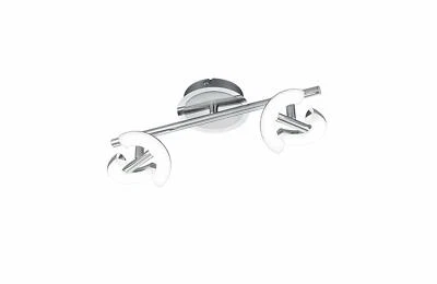 LED Deckenleuchte Metall 2 x 4 Watt Chrom schwenkbar NEU - Bild 1 von 2
