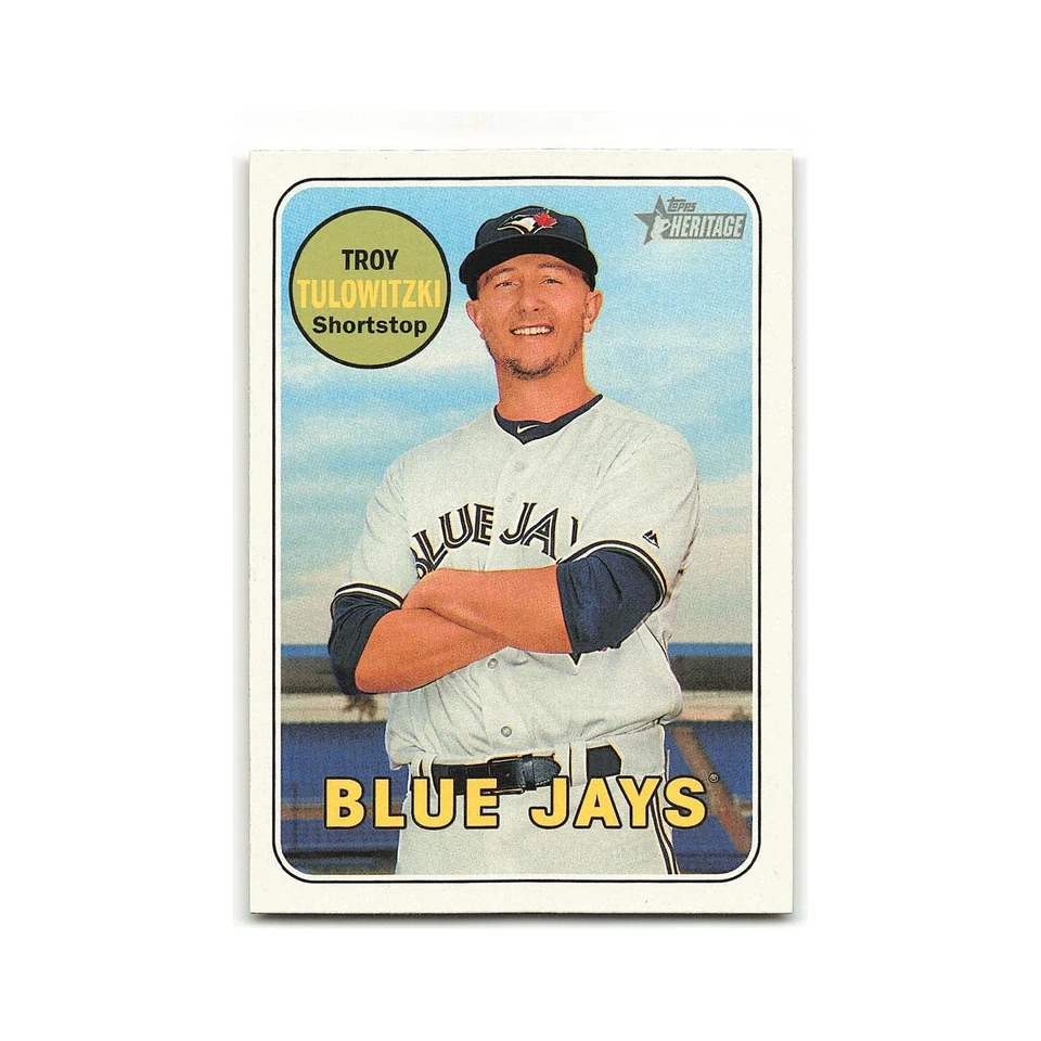 Troy Tulowitzki 2018 Topps Heritage #98 Toronto Blue Jays Baseball Card NM - Image 1 of 3