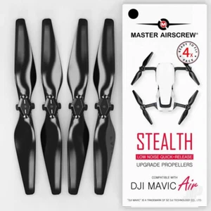 Master Airscrew STEALTH Propeller Props Set Black - DJI Mavic Air Drone - Picture 1 of 8