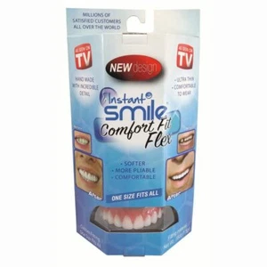 Instant Smile Comfort Fit Flex hellweiß obere Furniere + 3 Packungen Perlen - Bild 1 von 5