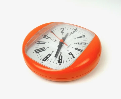 VERY RARE MID CENTURY 70S ORANGE POP ART VINTAGE WALL CLOCK BY SHG COLANI AGE Cover