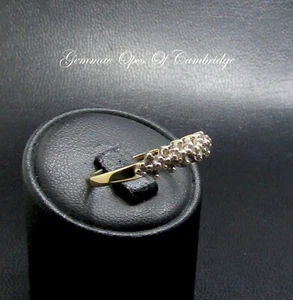 9ct Gold Ring Diamond Band Size S 2.26g 0.24tcw 9k Hallmarked - Picture 1 of 10