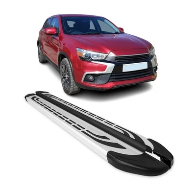 Nerf Bars Side Step Running Boards for Mitsubishi Outlander Sport 2011-24 Silver - Image 1 of 4