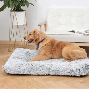 Small Plush Dog Bed - Plush Cat Bed - Fluffy Soft Pet Bed - Warm Calming Bed 1Pc - Picture 1 of 5