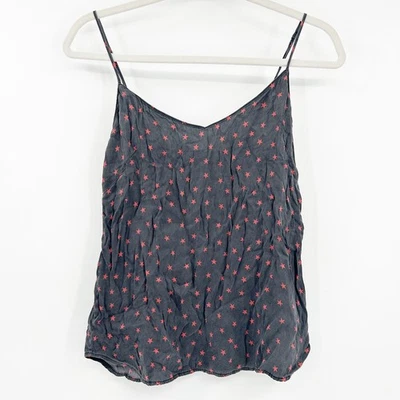 Camiseta sin mangas Stella McCartney para mujer Y2K estampado de estrellas centelleantes 100 % seda cami talla S Foto 1 de 4