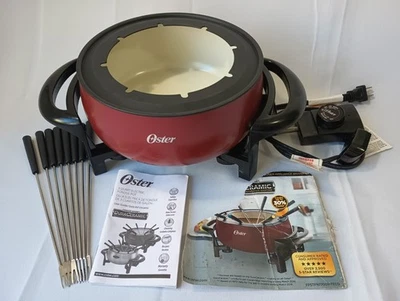 Oster Electric Fondue Maker DuraCeramic 3 Quart Pot Capacity Complete FAST Ship - image 1 of 4