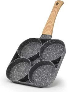 Padella 4 Fori Antiaderente Rivestimento In Pietra Per Cucina Casa Uova Crepes - Foto 1 di 6