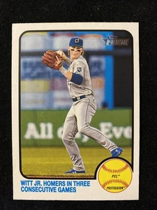 2022 Topps Heritage Minors Playoffs #105 Bobby Witt Jr - Kansas City Royals MINT - Picture 1 of 2