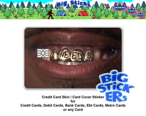 I Need Money Popcorn Player Credit Card Skin Cover SMART Sticker Wrap Decal - Picture 1 of 16