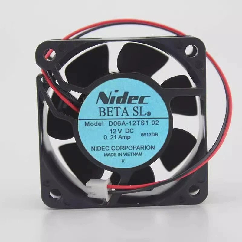 Nidec D06A-12TS1 02 DC12V 0.21A 2-Pin Inverter Cooling Fan - Image 1 of 1