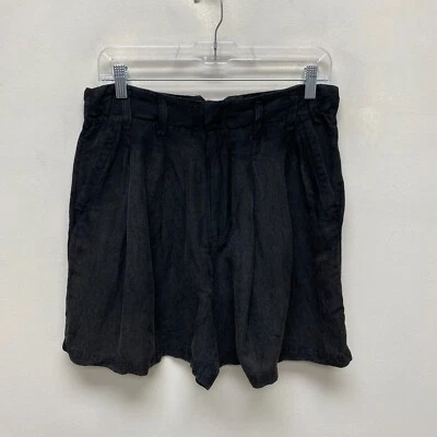 Женские черные плиссированные брюки-шорты Free People Calla с высоким подъемом и косыми карманами 10 - Изображение 1 из 4