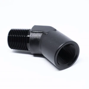 NPT Male to NPT Female Adapter, 45 Degree - 3/8 NPT - Picture 1 of 1