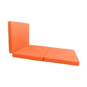 Camas de espuma triple naranja, alfombrillas otomanas plegables Shikibuton sentarse a dormir 3 x 27 x 75 - Imagen 1 de 8