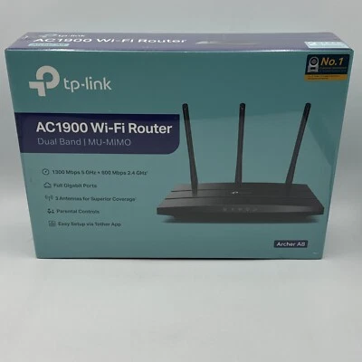 Tp-Link Archer A8 AC1900 Wi-Fi 802.11ac Dual Band MU-MIMO Router NIB~Sealed - Image 1 of 4