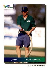 1996 Beloit Snappers Team Issue #35 John Sortedahl Hudson Wisconsin Lakeland MN