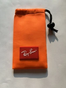 NWOT RAY-BAN Junior EYEGLASS SUNGLASS Optical Cinch Pouch Case ~ ORANGE - Picture 1 of 7