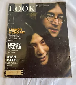 Look Magazine March 18 1969 John Lennon & Yoko Ono Mickey Mantle - Bild 1 von 6