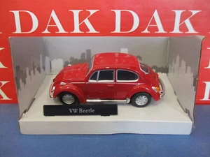 Die cast 1/43 Modellino Auto Volkswagen Maggiolino Beetle Kafer rosso Cararama - Foto 1 di 4