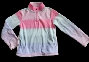 * THE CHILDREN’S PLACE Pink Blue Ombre Half Zip Fleece Pullover Girls 5-6 - Picture 1 of 4