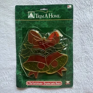 Vtg 1980s KMart Trim A Home Christmas Suncatcher- Bells - Picture 1 of 1
