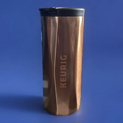 Keurig 14oz. Faceted Stainless Steel Coffee Travel Mug - Copper - Image 1 of 4