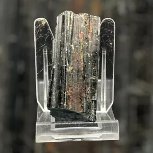 TURMALINA NEGRA CHORLO - Cardeñosa, Avila ESPAÑA MINERAL 5x2x2cms K17 - Imagen 1 de 4