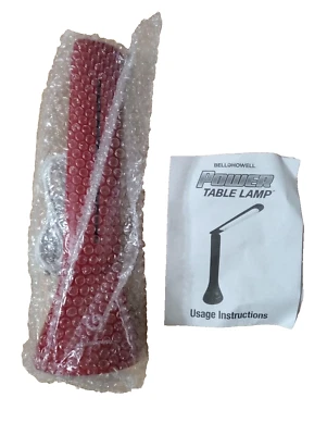 NUEVO~ Lámpara de mesa Bell & Howell (USB/Batería) Power 9,5" de alto - con cable USB - ROJO Foto 1 de 4