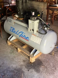 BelAire 80gal Horizontal Air Compressor 318HLE 7.5HP 208-10V Single Phase 2 stag - Picture 1 of 8