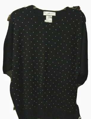 Свитер JH Collectibles из овечьей шерсти с бисером - черный - размер 3X - Изображение 1 из 3