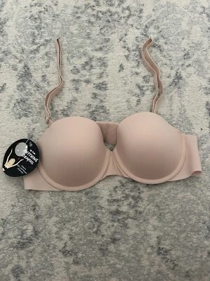 Spanx Womens 36A Up For Anything Strapless Underwire Tan Bra Removable Straps - Image 1 of 4
