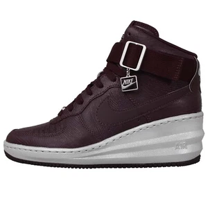 NIKE LUNAR FORCE 1 SKY HI ZEPPA TAGLIA UK 4,5 EUR 38 (6548 600) BORDEAUX PROFONDO - Foto 1 di 8