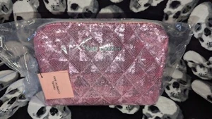 Juicy Couture Sequin Sparkle Cosmetic Travel Bag with toiletry bottle NWT - Picture 1 of 7