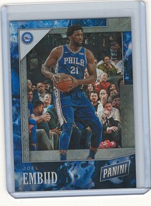 2019 PANINI BLACK FRIDAY JOEL EMBIID 76ERS BLUE INSERT CARD#18 /25