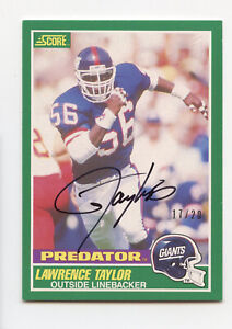 Lawrence Taylor 1989 Score Recollection Collection Auto/20 Autograph HOF Giants