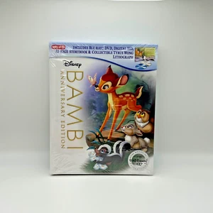 DISNEY BAMBI BLU-RAY + DVD + DIGITAL TARGET EXCLUSIVE W/32 PAGE STORYBOOK SEALED - Picture 1 of 2