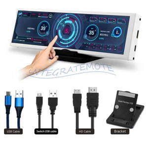 8.8" Touch LCD Screen 1920*480 21:9 Sub-Display TFT IPS LCD Secondary Monitor - Picture 1 of 27