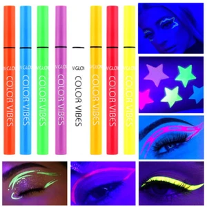 Waterproof Liquid Eyeliner Pen Long Lasting Neon Fluorescent Eye Liner Makeup ✜ - Picture 1 of 22
