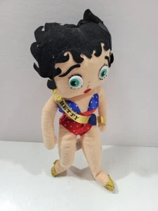 1989 USA Betty Boop Plush Bendable Figure Collection Rare Find Miss America - Picture 1 of 3