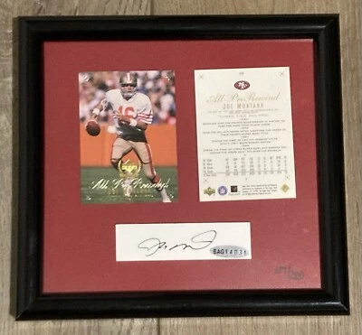 JOE MONTANA 49ERS SIGNED 8-1/2x8” UPPER DECK AUTHENTICATED UDA COA LE 117/200 - Image 1 of 4