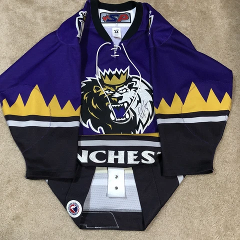 SP Authentic Manchester Monarchs AHL Hockey Jersey Vintage LA Kings Purple  44 Cover