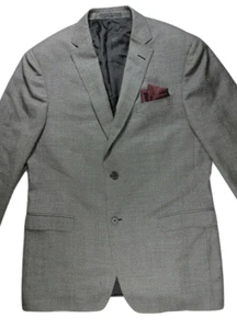 Ermenigildo Zegna Suit Jacket Blazer 44 Slim Gray Wool Birdseye Designer Recent - Bild 1 von 11