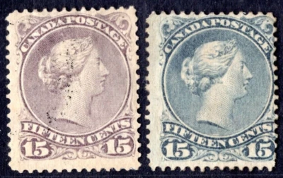 CANADA 1866 FIFTEEN CENT QUEEN VICTORIA SC. #30, 30B UNUSED - Image 1 of 2