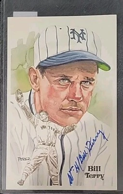 perez steele signed Bill Terry Jsa Authentic Autograph  - Image 1 of 2