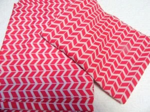 Bed & Bath Intelligent Design Twin White on Pink Chevron Sheet & Pillowcase Set - Picture 1 of 10