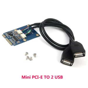 Mini PCI-E PCI Express to 5Pin Dual USB 2.0 Adapter Riser Card Extender - Picture 1 of 6